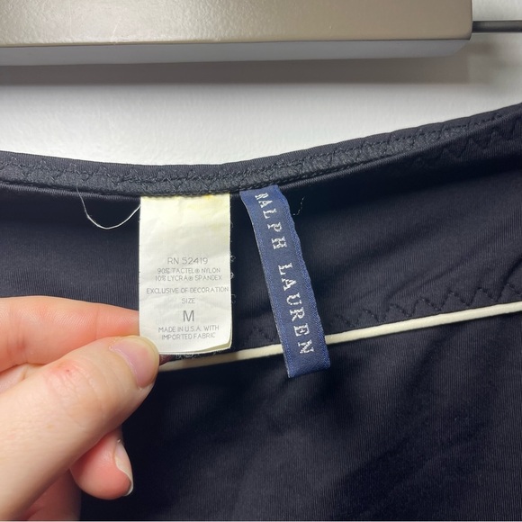 Ralph Lauren Women’s Black Mini Micro Skirt Y2K Style Athletic preppy Tennis M - Picture 3 of 7